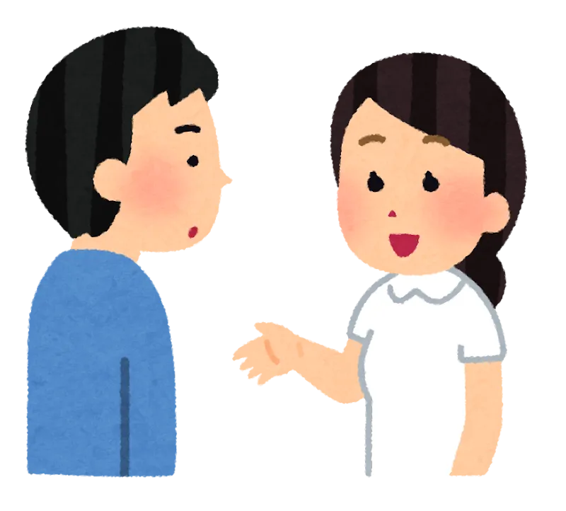 看護師が説明しているイラスト